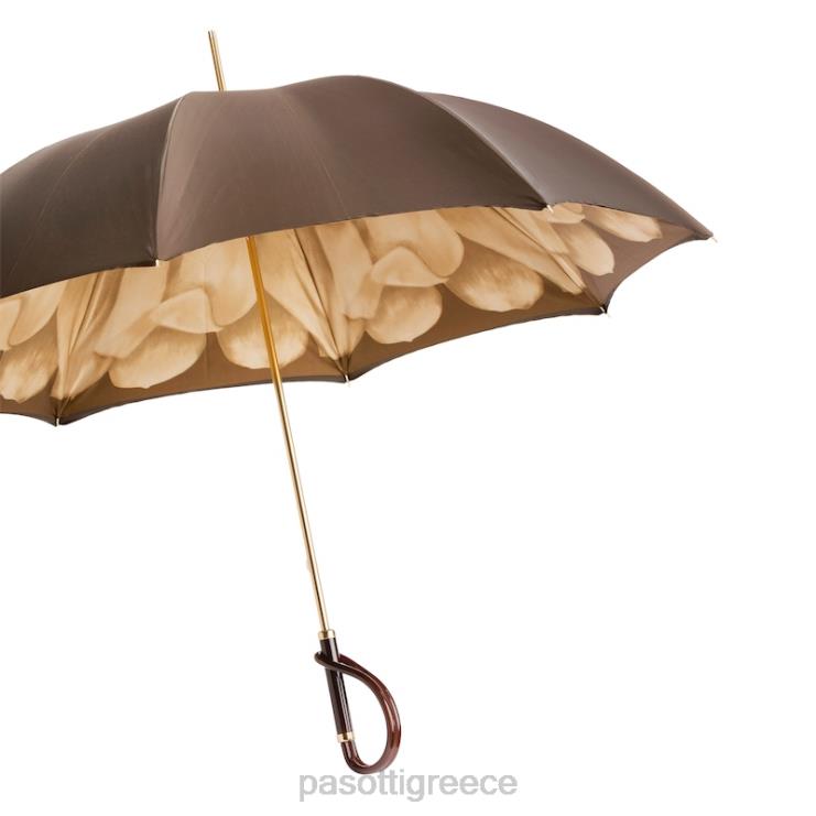 ομπρέλα | PASOTTI 189 21065-40 a - ομπρέλα καφέ ντάλια διπλό πανί 2N6B8371 γυναίκες